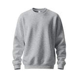 Herren nan Oversize-Rundhals-Sweatshirt aus weichem Baumwollfleece mit gerippten Bündchen Drune in Hellgrau