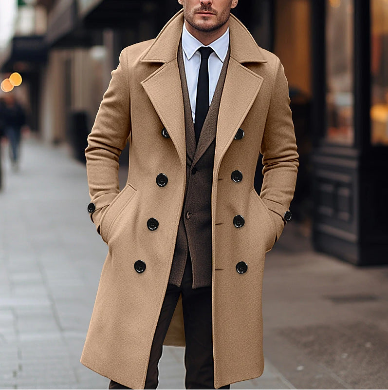 Herren doppelter Wollmantel Aliams