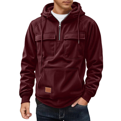 Herren Fleece-Hoodie mit praktischen Taschen Aliams
