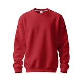 Herren nan Oversize-Rundhals-Sweatshirt aus weichem Baumwollfleece mit gerippten Bündchen Drune in Feuerrot
