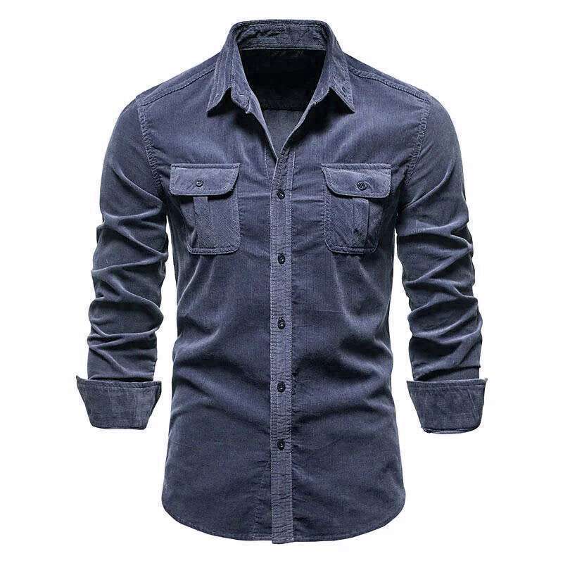 Herren Denim-Hemd mit Brusttaschen und modernem Schnitt Aliams