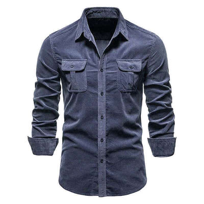 Herren Denim-Hemd mit Brusttaschen und modernem Schnitt Aliams