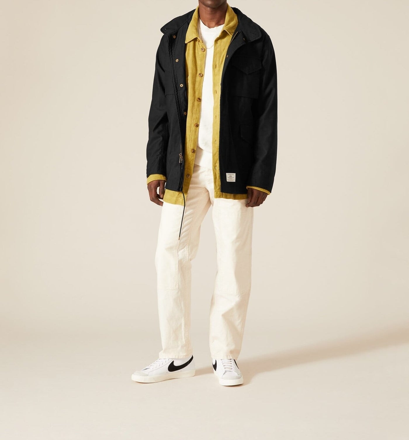 Herren multifunktionale Parkajacke mit verstellbarem Kragen und stabilen Taschen Aliams