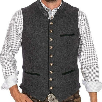 Armel - Elegante Herren Trachtenweste Grau