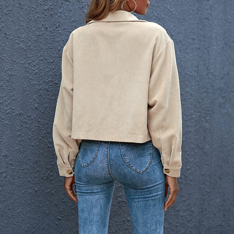 Damen Lassig Übergangsjacke | Knopfverschluss