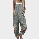 Evarielle - Softtouch-Jumpsuit in Hellgrau