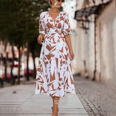 Pamela - Midikleid mit V-Ausschnitt Damen