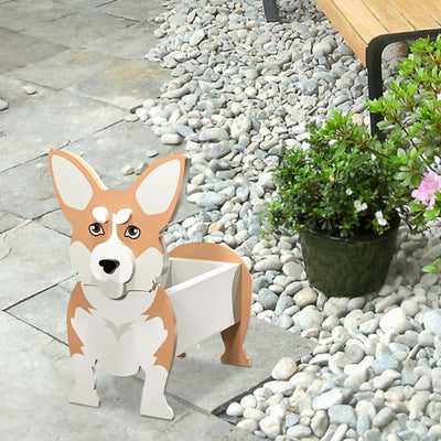 Corgi-Themed Flower Pot