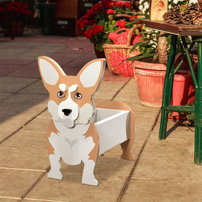 Corgi-Themed Flower Pot