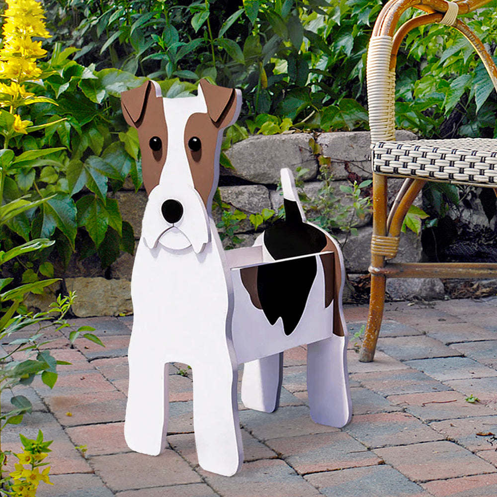 Flower Pot in the Shape of a Fox Terrier