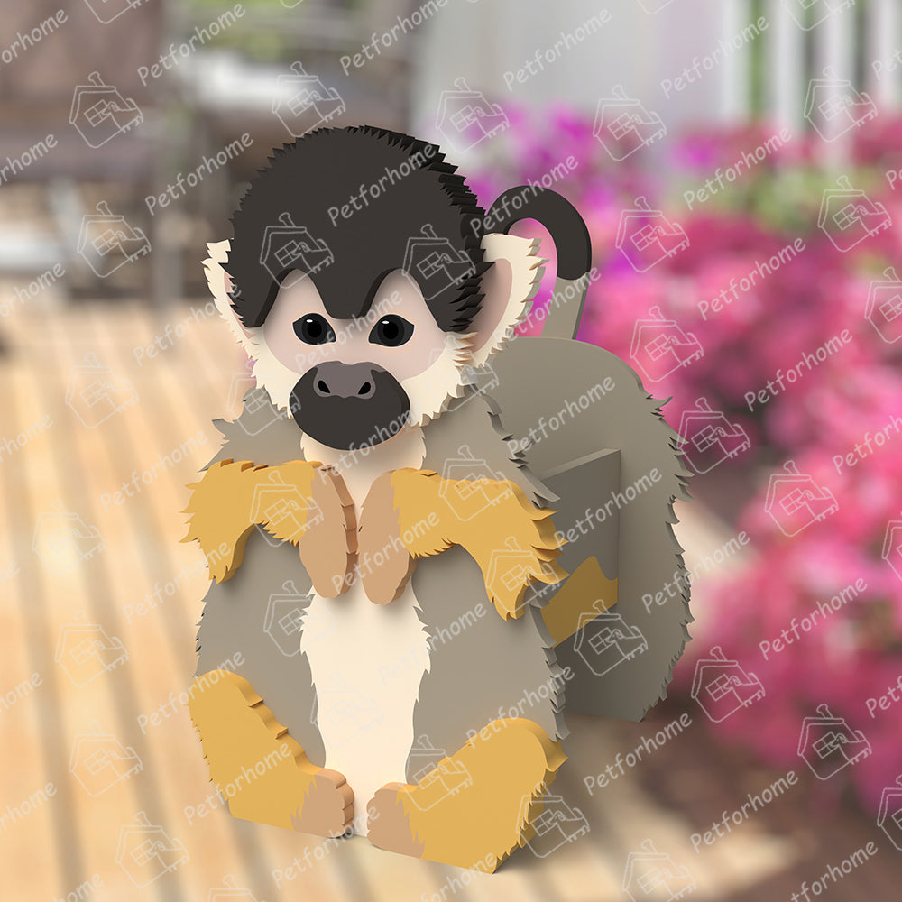 Dunkler Totenkopfaffe Pflanzgefäß