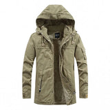 Hochwertige und Bequeme Fleecejacke für Herren in Khaki