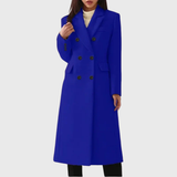 Andrea | Damen Klassischer Wollmantel in Blau