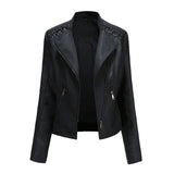 Lilian | Damen Modische Jacke mit asymmetrischem Reißverschluss in Schwarz