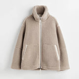 REIGN - Winterjacke aus Wolle in Kaffee