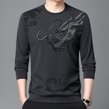 Bequemes Herren-Sweatshirt mit Rundhalsausschnitt in Grau