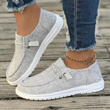 Renate | Damen Slip-On Sneaker Bequem Komfort Alltag in Hellgrau