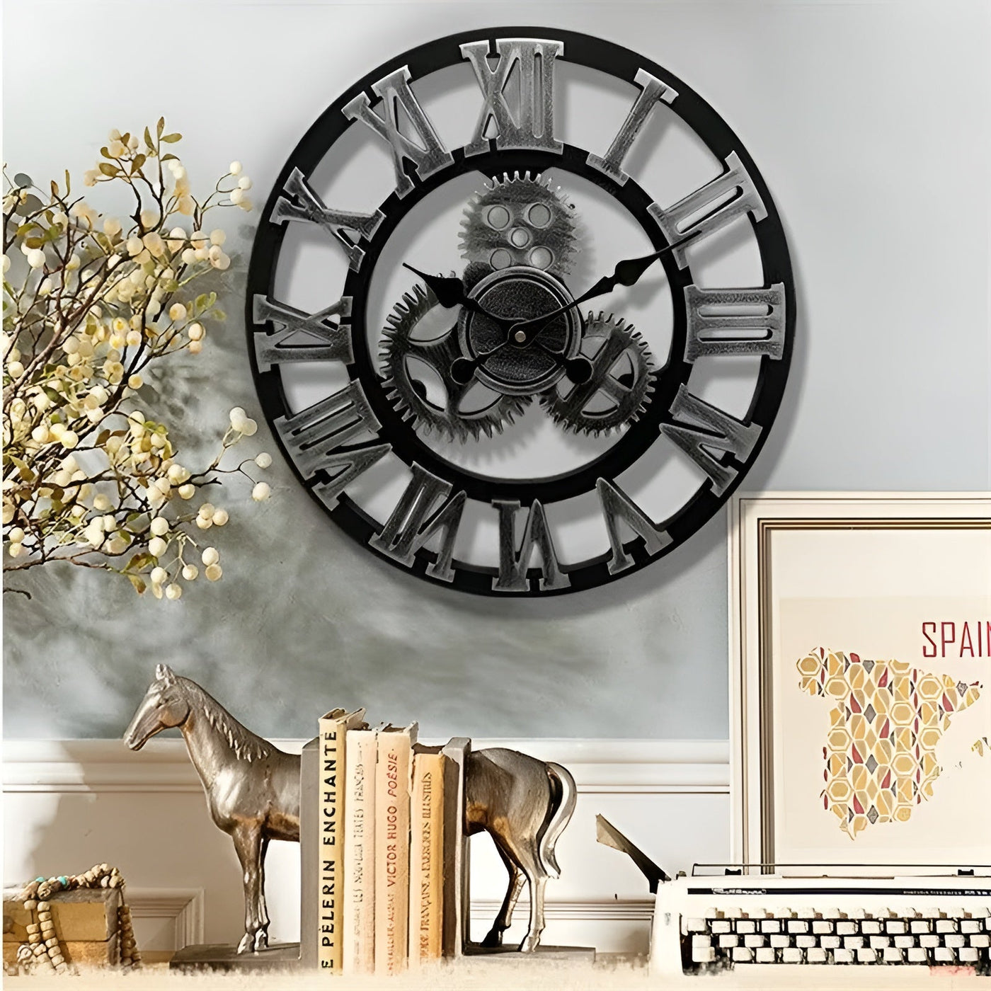 RetroTimeless Clock – Vintage Industrielle Holzwanduhr