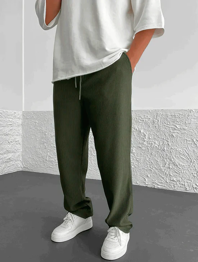 Ribbed Relaxed Fit Trousers