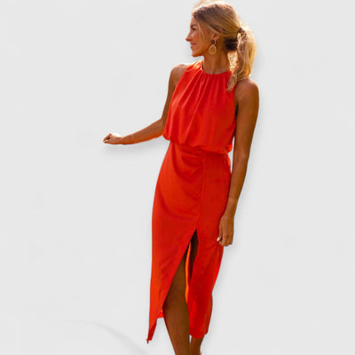 Liene | Premium Langkleid mit tiefem Ausschnitt