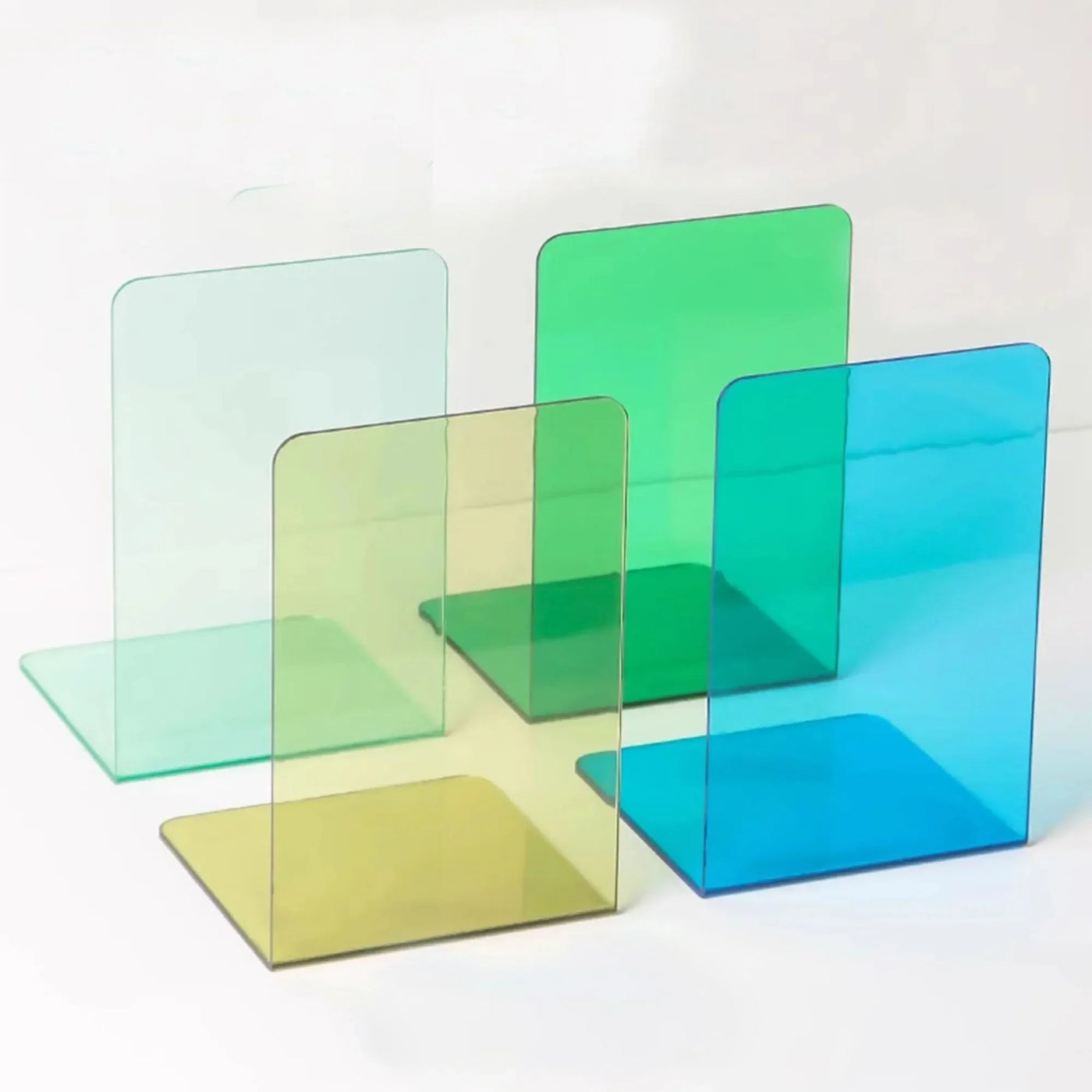 Robuste klare Acrylbuchstützen für die Organisation von Zuhause und Büro