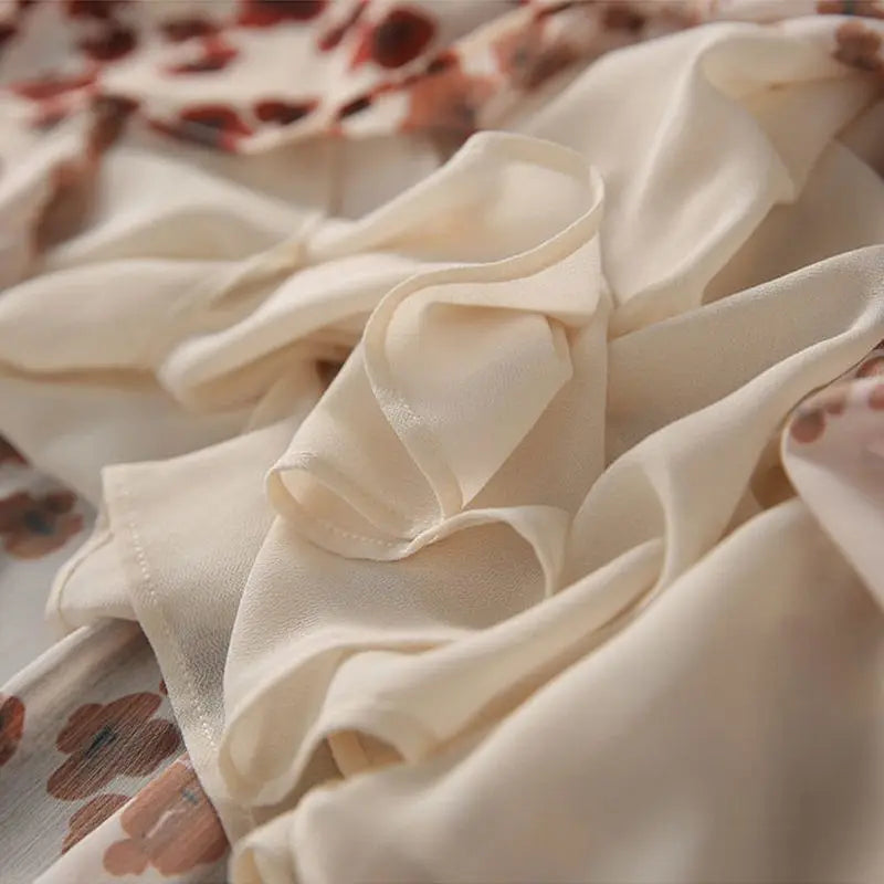 Rok met bloemenpatroon en elastische tailleband