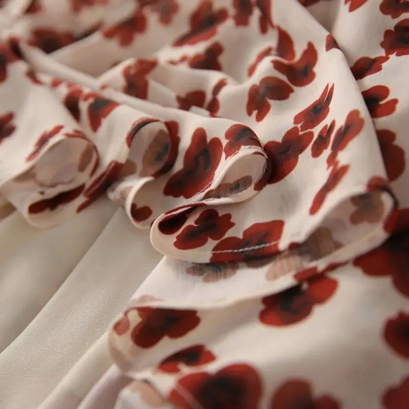 Rok met bloemenpatroon en elastische tailleband