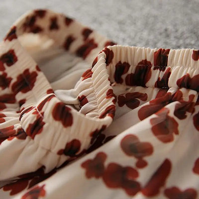 Rok met bloemenpatroon en elastische tailleband