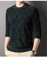 Herren Pullover mit Rundhalsausschnitt - MIKE in Grün