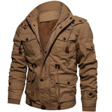 Corbin - Mit Fleece gefütterte Winterjacke in Khaki