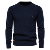Herren-Strickpullover in Marineblau
