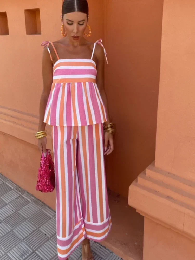 Hanne - Bedrucktes Hosenset Sommeroutfit