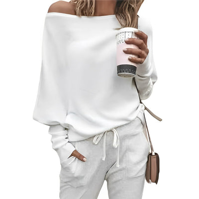Jelena - Lockerer Off-Shoulder Pullover