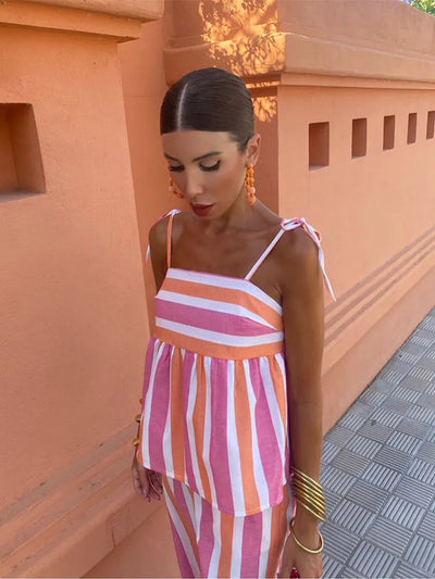 Hanne - Bedrucktes Hosenset Sommeroutfit