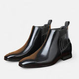 Leon | Stilvolle Herren-Stiefeletten aus Kunstleder in Schwarz