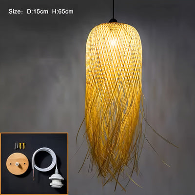 RattanRadiance Light – Moderne Chinesische Bambusleuchte