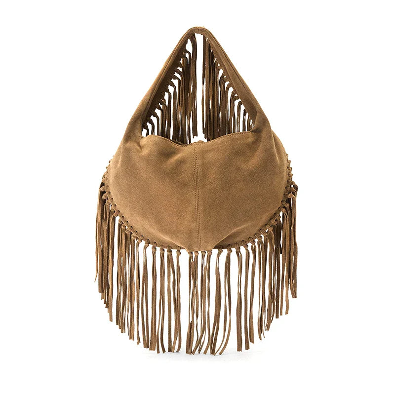 Strohtasche Strand Shopper – Große Vegane Leder Tasche mit Quasten