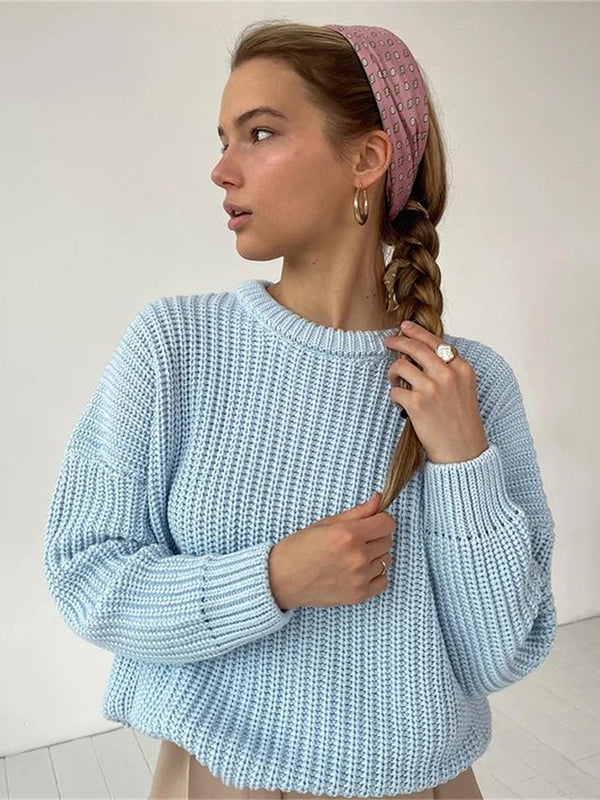Langärmeliger Pullover mit langen Ärmeln