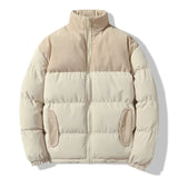 Unisex-Steppjacke mit Korddetails - Aiden in Khaki