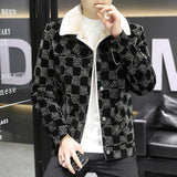 Karierte Cordjacke - William in Grau