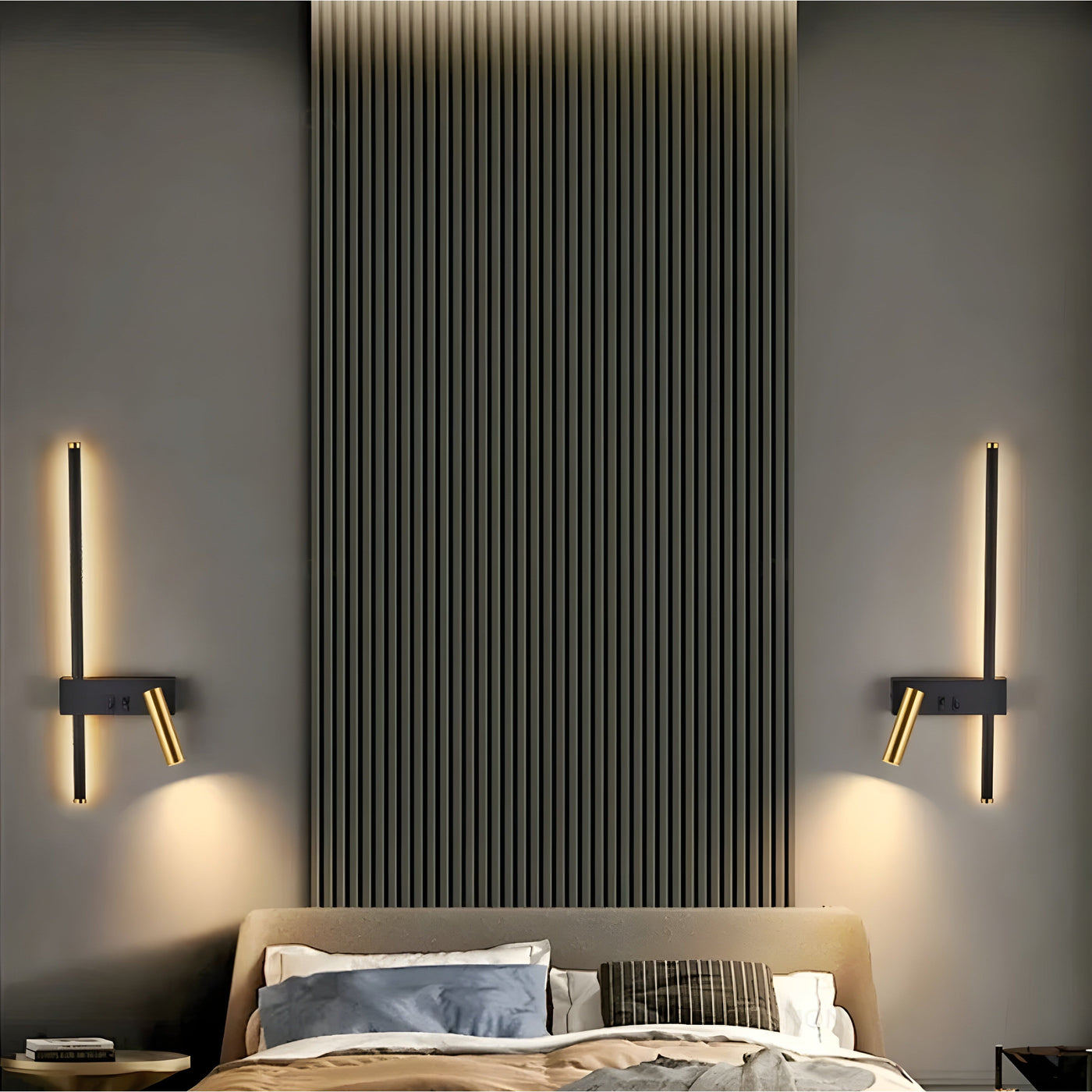 QuietGlow Lamp - Minimalist Duo-Wandlampe mit Schalter