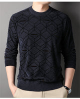 Herren Pullover mit Rundhalsausschnitt - MIKE in Blau