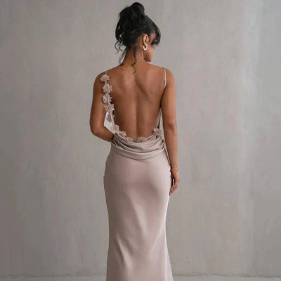 Cassiane - Satin Blumen Kleid