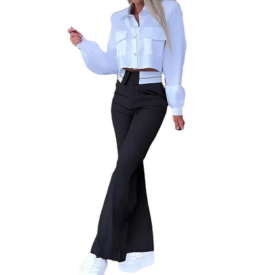 Lorena - Langarm-Top und High-Waist Hose