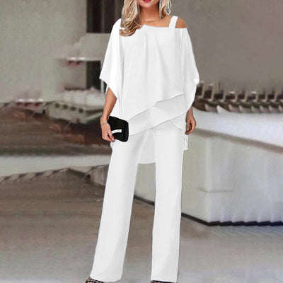 Regina - Hose mit Fledermausärmeln Unregelmäßiges Set