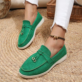 Loafer aus Wildleder mit Quasten - Wendy in Grün