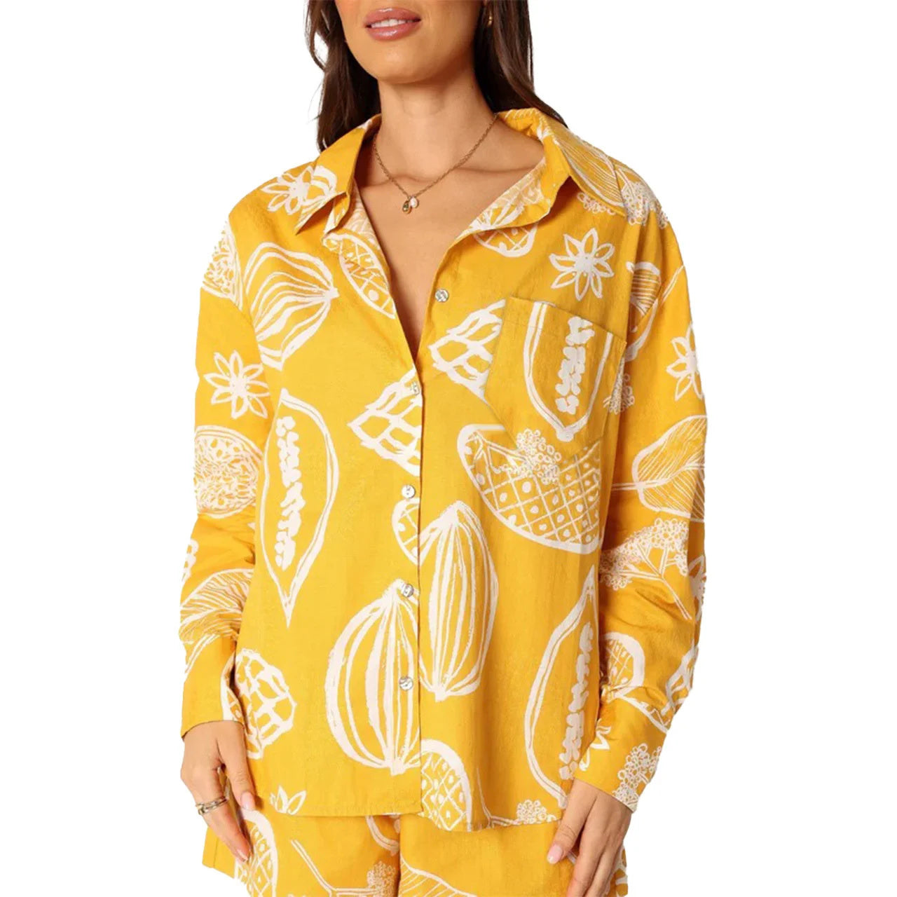 Avery – Zweiteiliges Set: Langarmshirt & Shorts mit Print