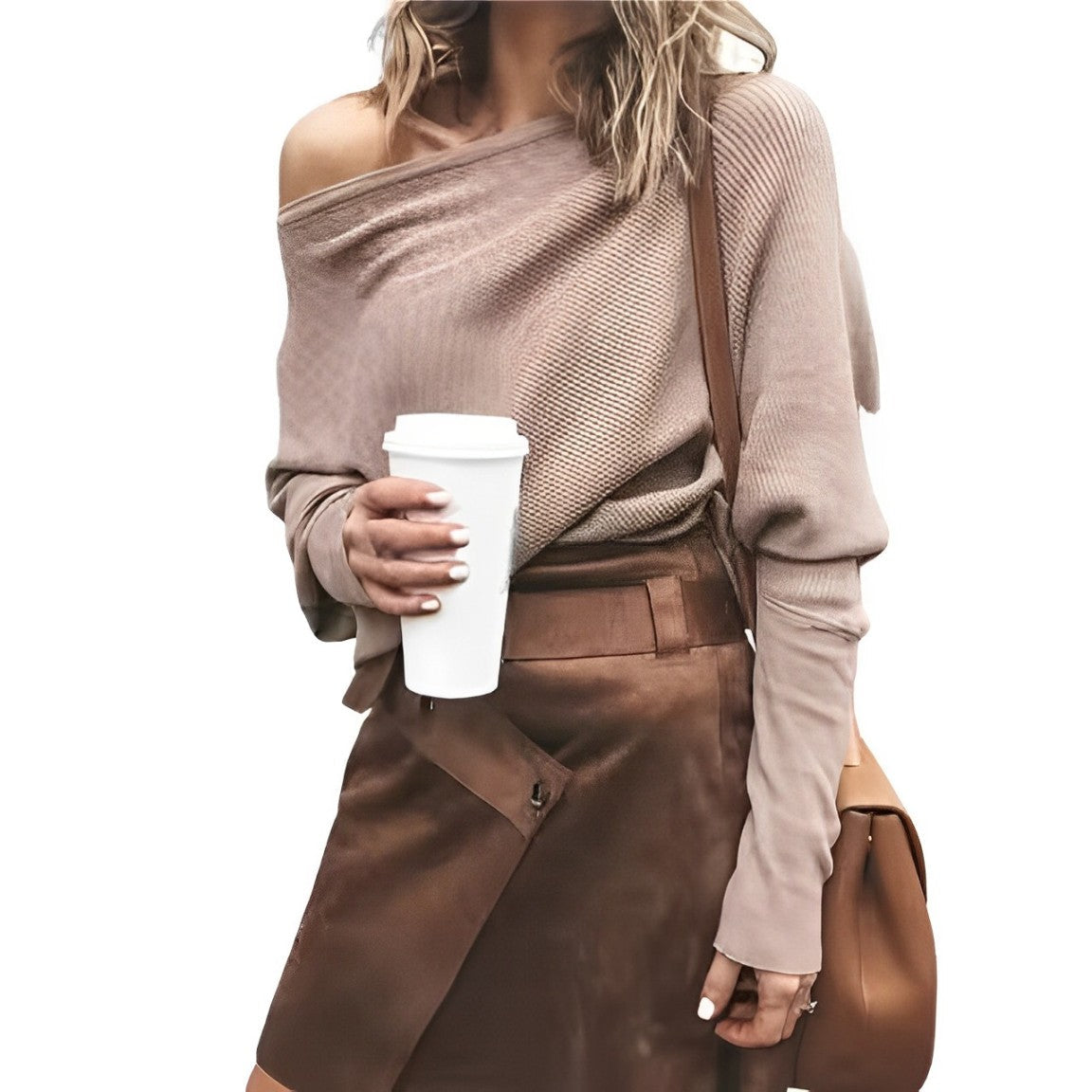 Jelena - Lockerer Off-Shoulder Pullover