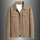 Dwayne - Weiche gerippte Herrenjacke für lässige Herbstlooks in Braun