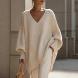 Genf™ Premium-Softstrick Oversize-Pullover in Beige